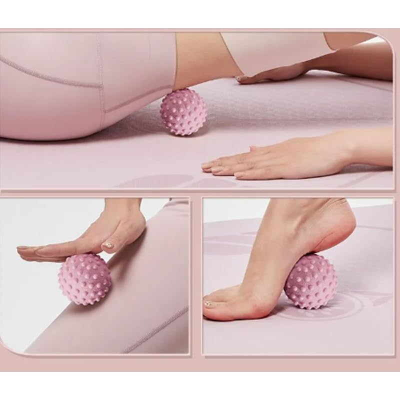 1pc Myofascial Release Massage Balls for Trigger Point, Yoga, and Pilates - Relieve Muscle Tension and Improve Flexibility Pink - color: Pink