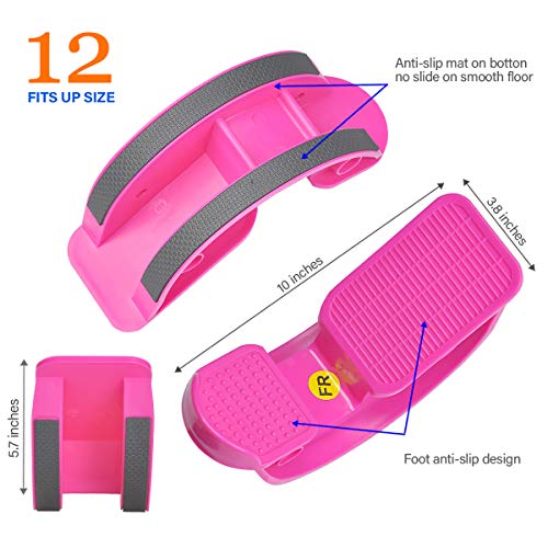 Foot Rocker Calf Stretcher Ankle Plantar Board for Achilles Tendonitis, Muscle Stretch, Feet and Shin Splint Pain Relief - Improve Calf Flexibility, Ankle Mobility - Rose