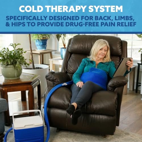 Polar Active Ice® 3.0 Cold Therapy System w/Programmable Timer, Extended Coverage Back, Hip and Limb Compression Pad, 9 Quart Cooler, Quiet Pump, Strong Cryotherapy Pain Relief Treatment - style: Extended Coverage Back/Hip