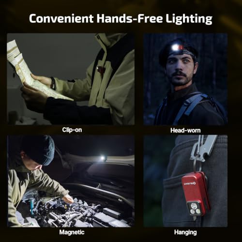 OLIGHT Oclip Pro Rechargeable EDC Clip-on Flashlight, Crackle Red - color: Crackle Red