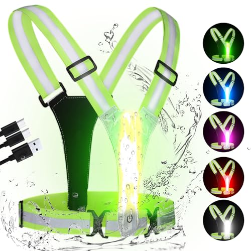 LED Reflective Vest Running Gear, High Visibility Reflective Vest