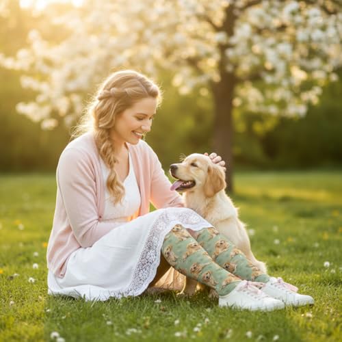 Cute Dog Compression Socks Women Men, Dog Lover Gift - color: Golden Retriever1