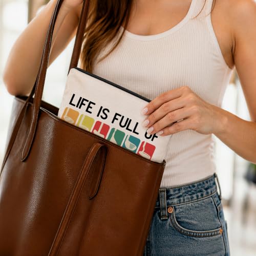 Gifts for Women Golfers, Positive Golf Zipper Makeup Bag - color: Positive Golf