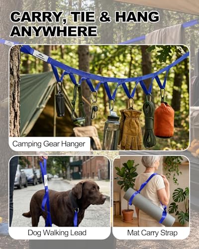 Trideer Stretching Strap with Loops, Yoga Strap, Stretch Bands for Exercise - color: Royal Blue/75"x1"