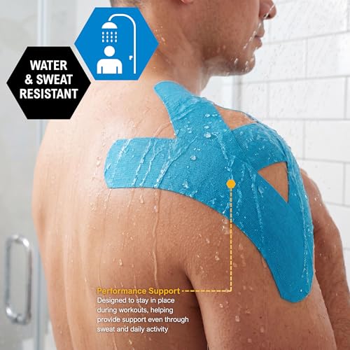 MED PRIDE Kinesiology Tape Roll 2 in x 16.4 ft,Breathable,Latex-Free,Blue - color: Blue