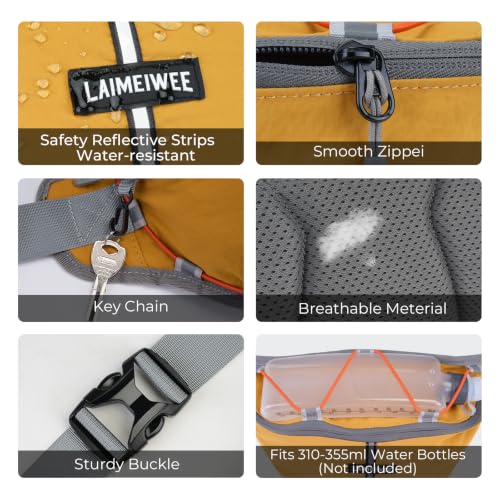 2L Fanny Pack for Women Men, Anti‑theft Waist Bag with RFID Blocking - color: Ginger