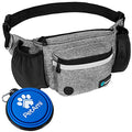 PetAmi Dog Fanny Pack, Treat Pouch for Dog Walking Training, Light Gray - color: Heather Grey