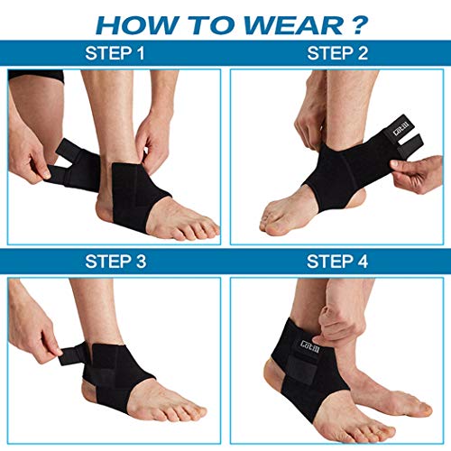 Cotill Ankle Support for Men and Women - Neoprene Breathable Adjustable Ankle Brace Sprain for Running, Basketball - size: Small