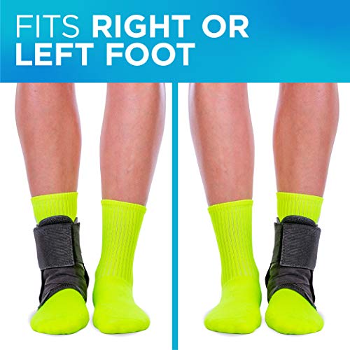 BraceAbility Sports Ankle Brace - Best Lace Up Figure 8 Sprained, Rolled or Twisted Treatment Active Support Wrap Stabilizer Splint for Basketball, Volleyball, Soccer, Working Out, Running Pain (M) - size: Medium