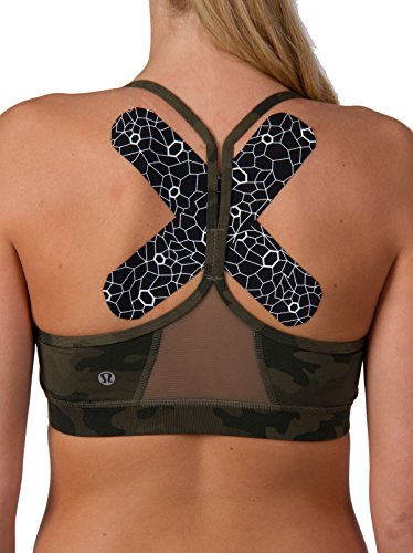 THERABAND Kinesiology Tape for Shoulder, Back & Knee, 2", Black/Grey - color: Black/Grey