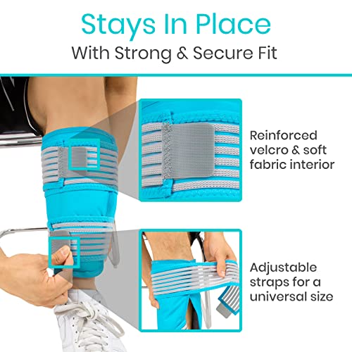 Vive Calf & Shin Ice Pack Wrap (Pair) - Extra Strength Hot & Cold Therapy - size: 2 Pack