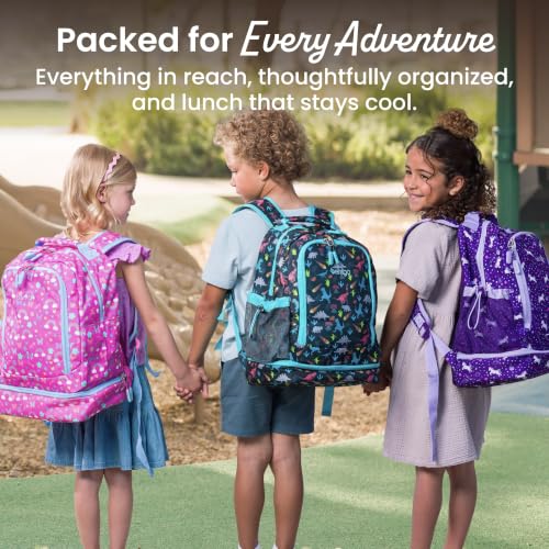 Bentgo Kids 2-in-1 Backpack & Insulated Lunch Bag with Padded Straps - color: Dinosaur, size: Kids Large