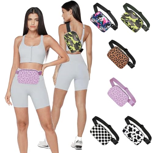 Tapp Collections Unisex Mini Crossbody Belt Bag with Adjustable Strap Small Waist Pouch for Workout Running Traveling Hiking - A Pattern/Camouflage Green, 8’’ x 2’’ x 5’’ - color: A Pattern / Camouflage Green