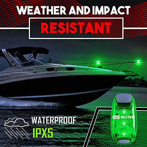 LED Safety Lights 4 Pack, Clip On High Visibility Strobe Light for Walk Run - color: Green