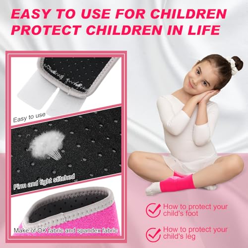 Tarpop 2 Pairs Kids Ankle Brace, Compression Sleeves, L+M, Pink - color: Pink, size: Medium,Large