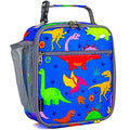 FlowFly Kids Lunch box Insulated Soft Bag Mini Cooler Back to School Thermal Meal Tote Kit for Girls, Boys, Dinosaur - color: Dinosaur
