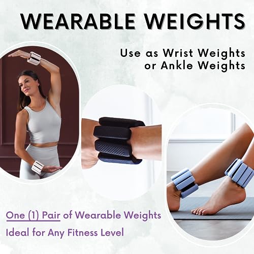 Polyfit Wrist & Ankle Weights - Wearable Weights for Women, Yoga & Pilates - color: DARK BLUE
