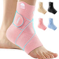 ZOELION Ankle Brace Compression Support with Removable Fishnet Strap, 3D Knit Plantar Fasciitis Relief Achilles Tendonitis Brace, Ankle Compression Sleeve for Pain Relief & Injury Healing, Pink/S - color: Pink（Pack of 1）