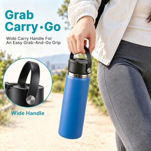 Replacement Flip Lid for Hydro Flask Wide Mouth Threaded Bottles 16–64 oz - color: Black, size: 2pack