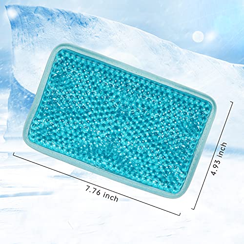 Gel Beads Ice Pack Ice Bag with Strap-1 Pack Reusable Hot & Cold Pack Compress for Knee, Shoulder, Foot, Back, Ankle, Neck, Hip, Elbow, Wisdom Tooth-7.76''x4.93''(Blue) - color: Blue-1 Pack
