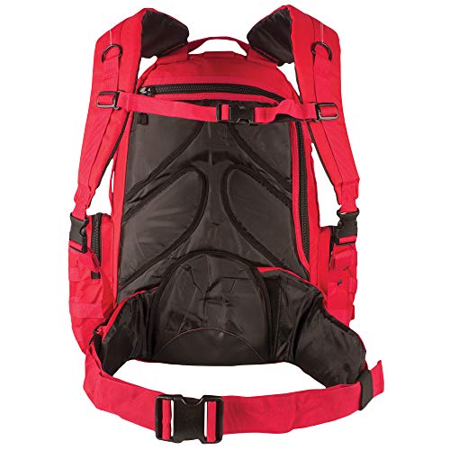 FOX OUTDOOR PRODUCTS Advanced 3-Day Combat Pack | 69L Tactical Backpack w/Dual Hydration Ports, Compression Straps & Storage - color: Red