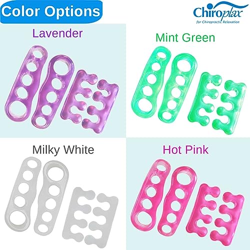 Chiroplax Gel Toe Separators Stretchers Spacers Bunion Tailor's Relief - color: Milky White