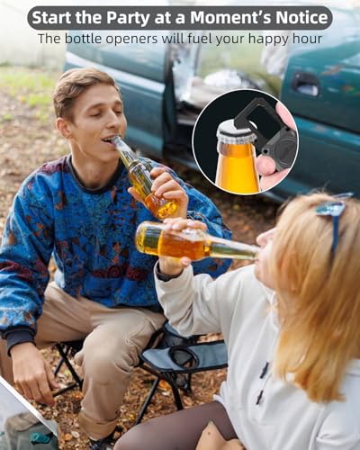 ExtreLife Keychain, Works with Apple Find My, Bottle Opener, Carabiner Car Key Chains with Gps Tracker - color: Space Gray