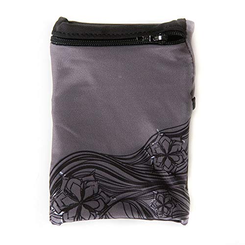Sprigs Wrist Wallet Running Wristband Pocket for Keys Cards Cash ID Phone - color: Gray Surf