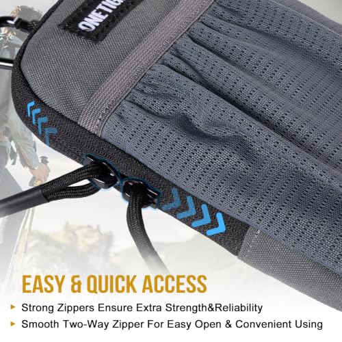 ONETIGRIS Backpack Strap Pouch, MOLLE Phone Holster for Backpack & Belt - color: Grey