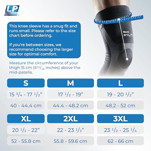 LP 272Z Leg Compression Sleeve for Knee, Thigh, and Calf Support - size: XXL