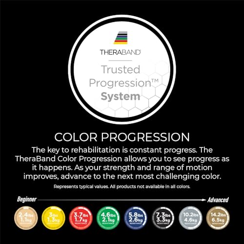 THERABAND Resistance Bands Set, Elastic Bands for Exercise & Physical Therapy, Strength Training for Upper & Lower Body Fitness - size: Advanced - 24 Pack, style: Latex