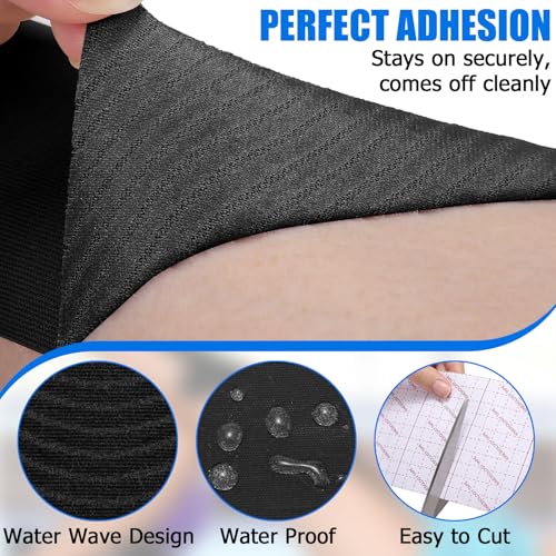 3 Pack Wide Kinesiology Tape, 4in x 5.5yd Athletic Tape, Black - color: Black - 4in