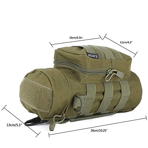 Molle Water Bottle Holder, Tactical Water Bottle Pouch - color: Army Green