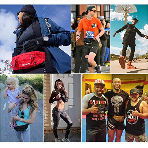 WATERFLY Small Fanny Pack for Women Men, Crossbody Travel Waist Bag Orange - color: Orange
