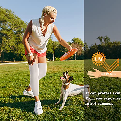 Skylety Compression Leg Sleeves Men Women - color: Black and White, size: XX-Large