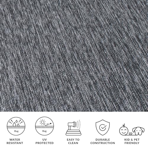 SAFAVIEH Courtyard Outdoor Runner Rug 2'3"x8', Black & Grey CY8520-53722 - color: Black/Grey, size: 2'3" x 8' (Runner)