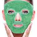 ZNÖCUETÖD Face Ice Mask Facial Ice Packs Gel Hot Cold Compress for Women - color: Green