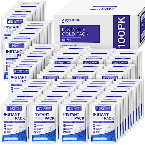 100 Pack Instant Ice Packs for Injuries, Disposable Instant Cold Pack - style: 100 Pack