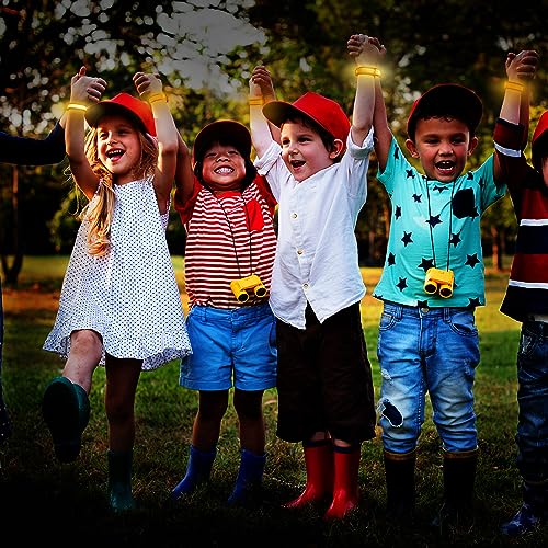 M.best 8pcs LED Light Up Bracelets Glow Flashing Wristbands Glow in The Dark Party Supplies for Wedding, Raves, Concert, Camping,Sporting Events, Party Yellow - color: 8pcs Yellow