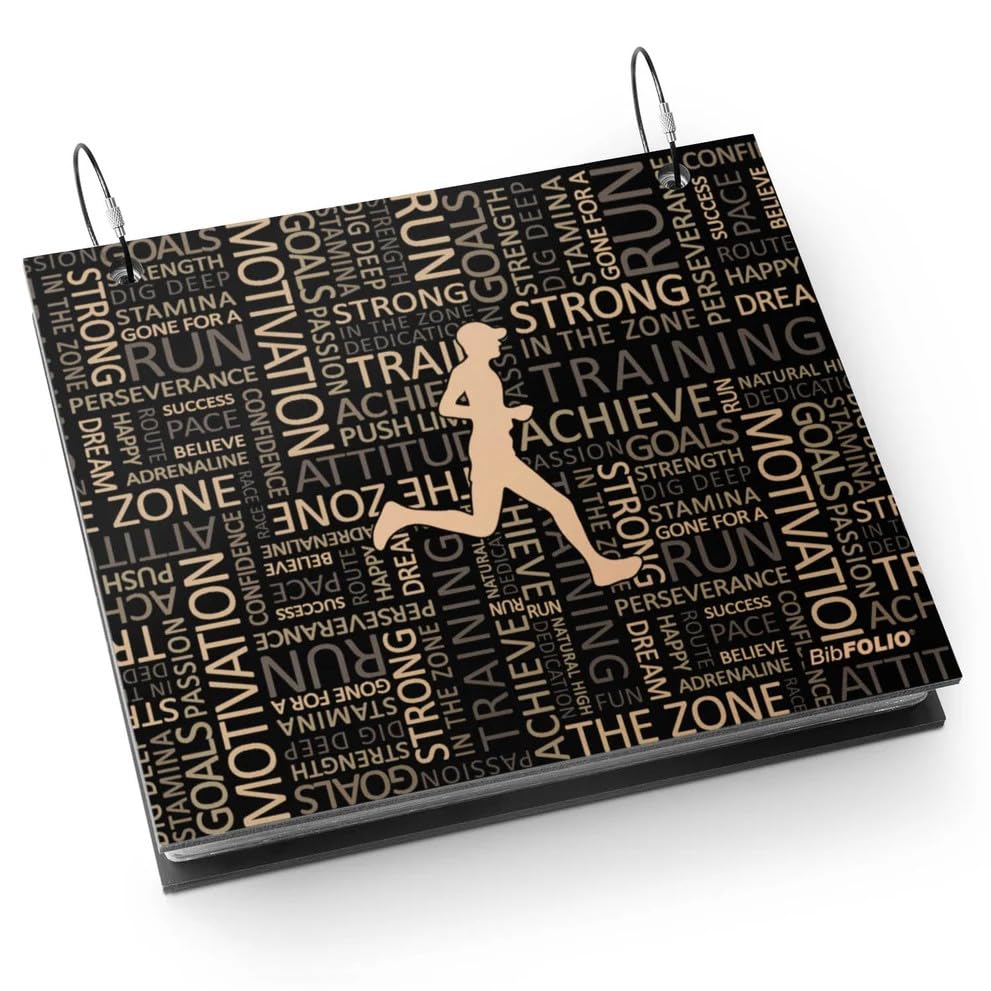Gone For a Run BibFOLIO Race Bib Album - Running Inspiration Male - 9.5x8 - color: Running Inspiration Male