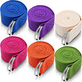 6 Pcs Yoga Straps for Stretching 8 Ft, Safe D Ring Buckle - color: Bright Color