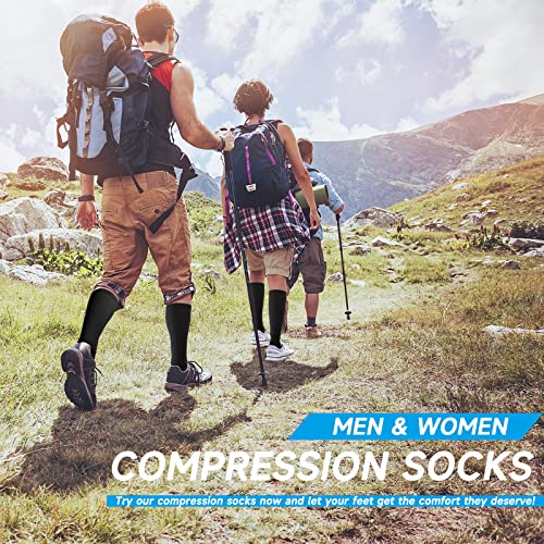 Toeless Compression Socks 15-20 mmHg, 2 Pairs open toe Knee High Support - color: A - Black, size: XX-Large