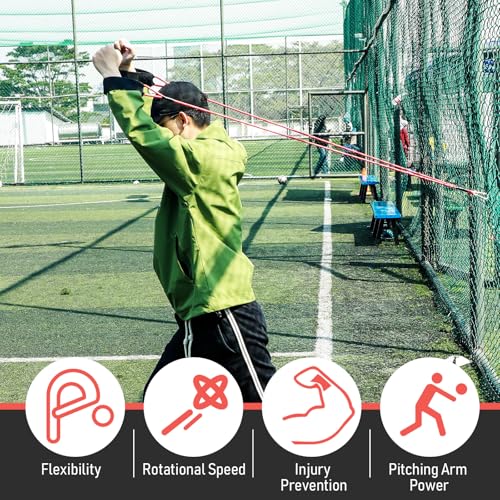 Zomiboo Baseball Bands Sports Resistance Exercise Bands - color: Red, style: 20 Lbs