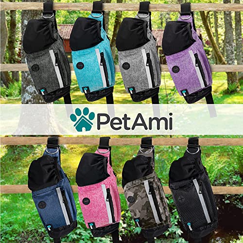 PetAmi Dog Fanny Pack, Treat Pouch for Dog Walking Training, Camo Black - color: Camo Black
