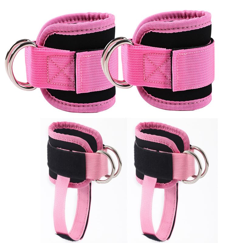 Ankle Resistance Bands with Cuffs, Elastic Ankle Bands Set with Storage Bag, Glute Leg Butt Training Workout Equipment for Hip Kickbacks and Home Fitness Exercise