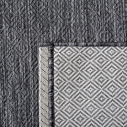 SAFAVIEH Courtyard Outdoor Runner Rug 2'3"x8', Black & Grey CY8520-53722 - color: Black/Grey, size: 2'3" x 8' (Runner)