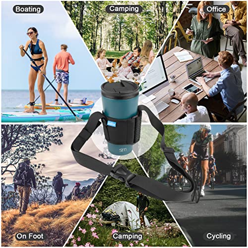 Xxerciz Tumbler Carrier Holder Water Bottle Holder with Adjustable Shoulder Strap Portable Water Bottle Sling for Walking - color: Shoulder Strap