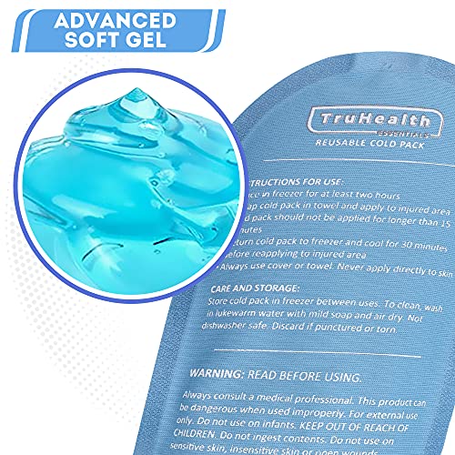 Gel Cold Compression Ice Pack, Reusable, Knee and Back, Blue