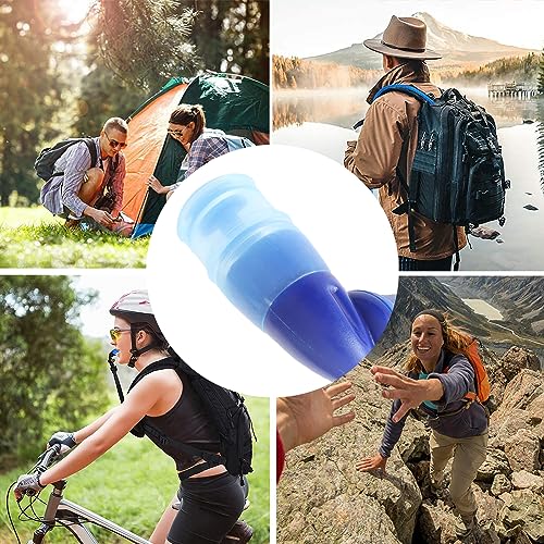 Hydration Bladder Bite Valve Replacement Mouthpiece Fit for Any Water Backpack and Most Brands, with Manual Switch Valve - color: 2 Pack rotatable blue