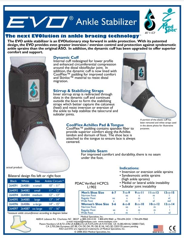 ASO EVO Ankle Stabilizer - Men's (sz. M, Black)